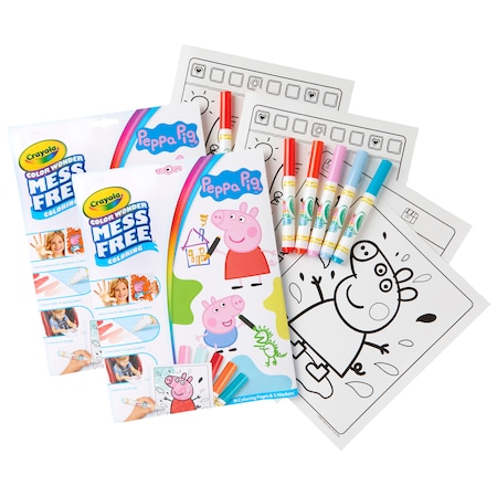Crayola Color Wonder Mess Free Coloring Pad + Markers, Peppa Pig, PK2 757000